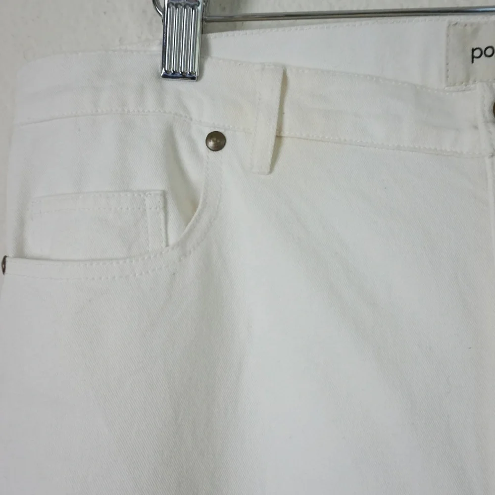 Polder‎ St. Ct white high rise wide leg pants